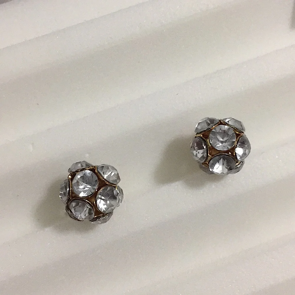 Rhinestone cluster earrings